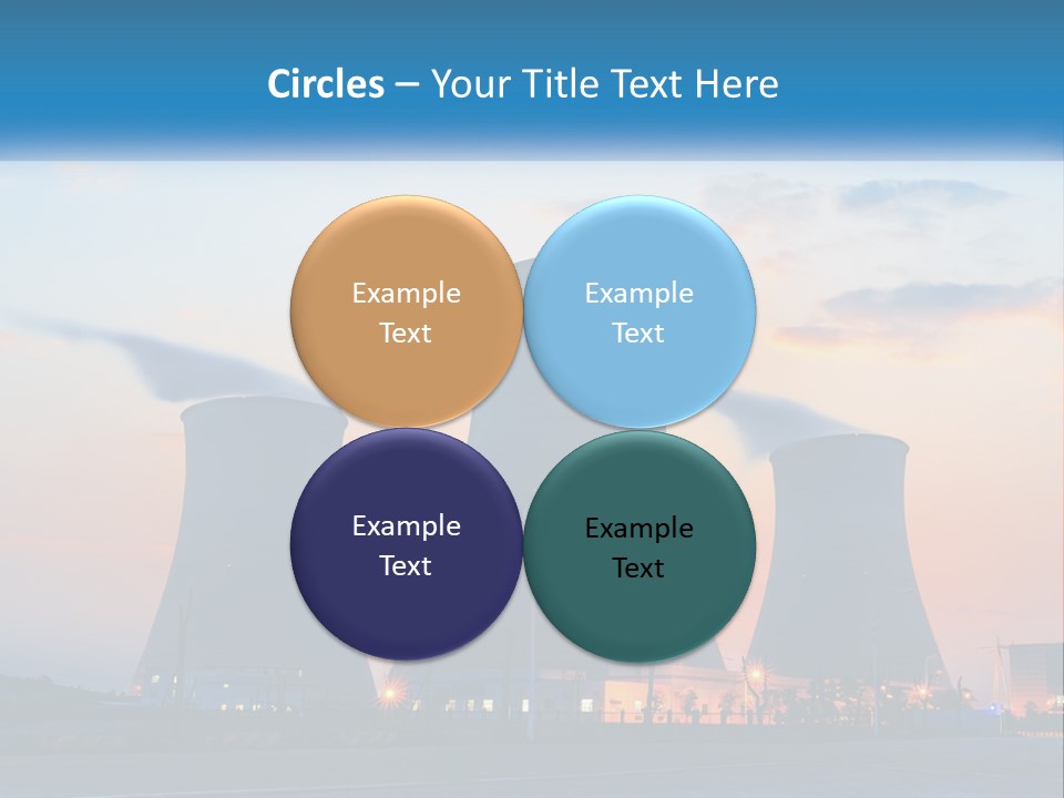 A Power Plant With Smoke Coming Out Of It PowerPoint Template