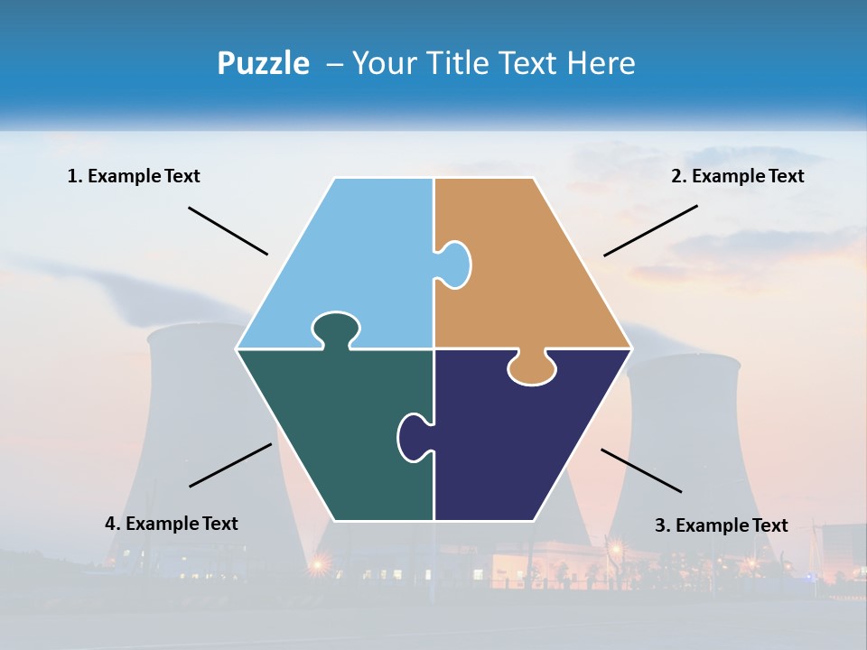 A Power Plant With Smoke Coming Out Of It PowerPoint Template