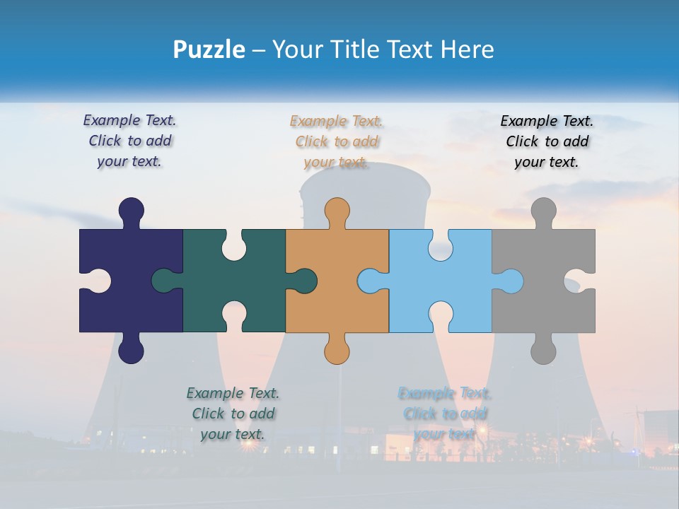 A Power Plant With Smoke Coming Out Of It PowerPoint Template