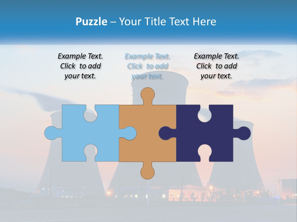 A Power Plant With Smoke Coming Out Of It PowerPoint Template