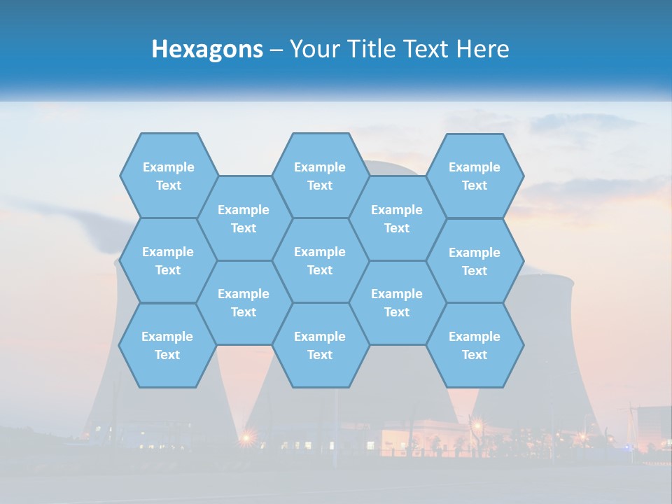 A Power Plant With Smoke Coming Out Of It PowerPoint Template