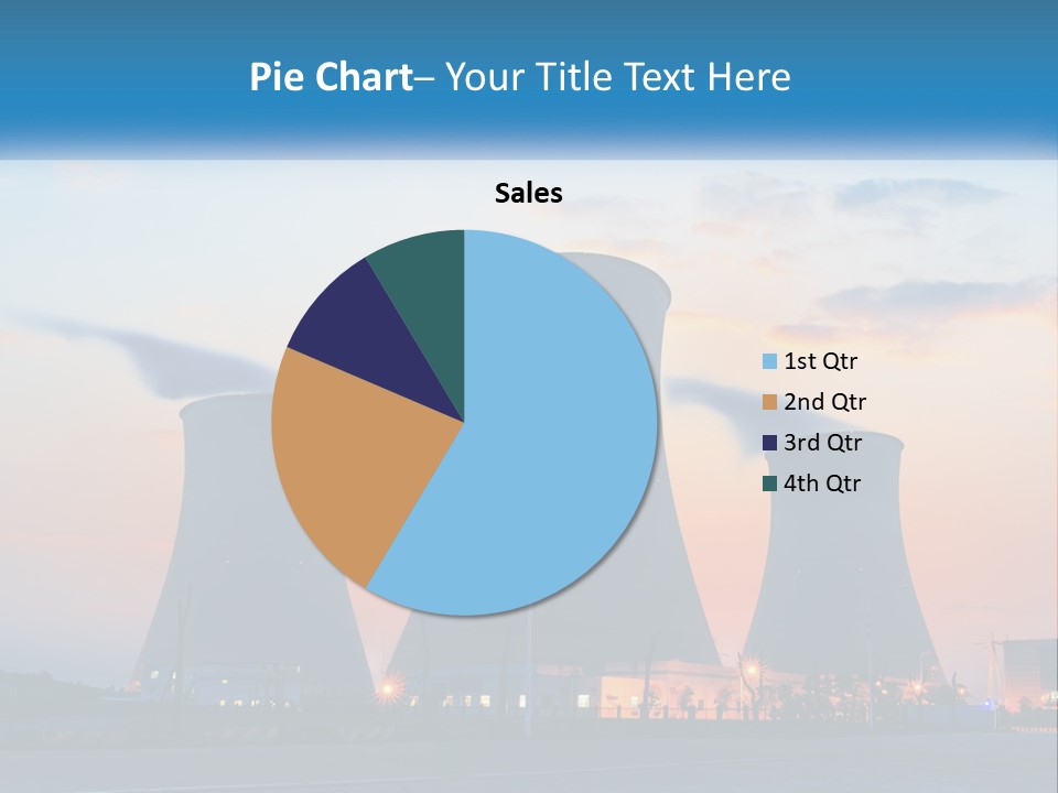 A Power Plant With Smoke Coming Out Of It PowerPoint Template