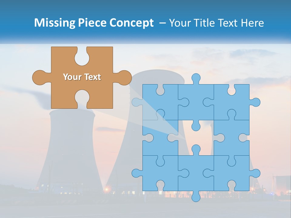 A Power Plant With Smoke Coming Out Of It PowerPoint Template