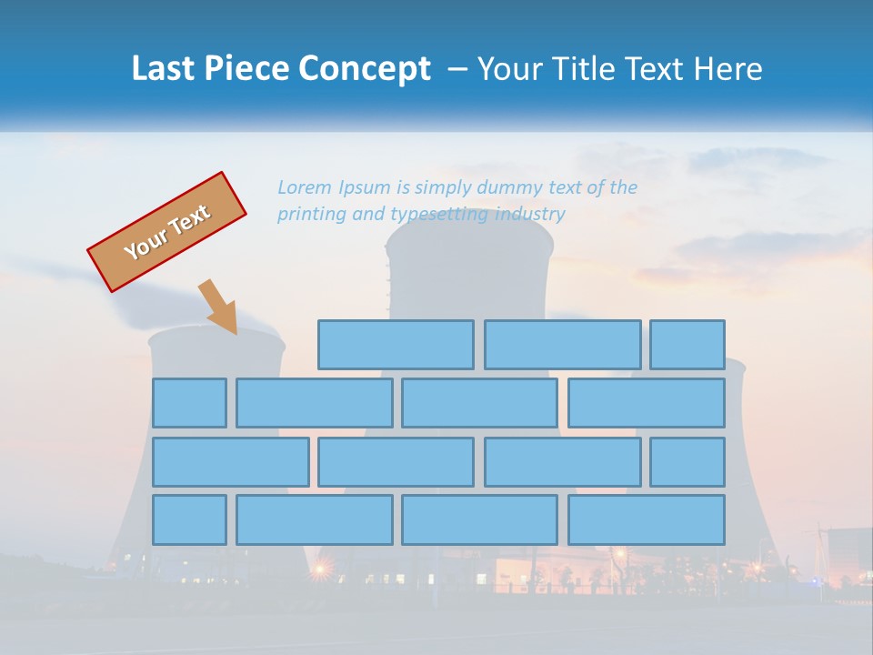 A Power Plant With Smoke Coming Out Of It PowerPoint Template