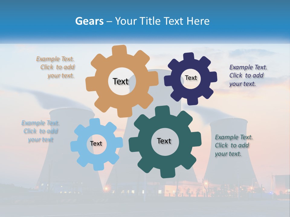 A Power Plant With Smoke Coming Out Of It PowerPoint Template