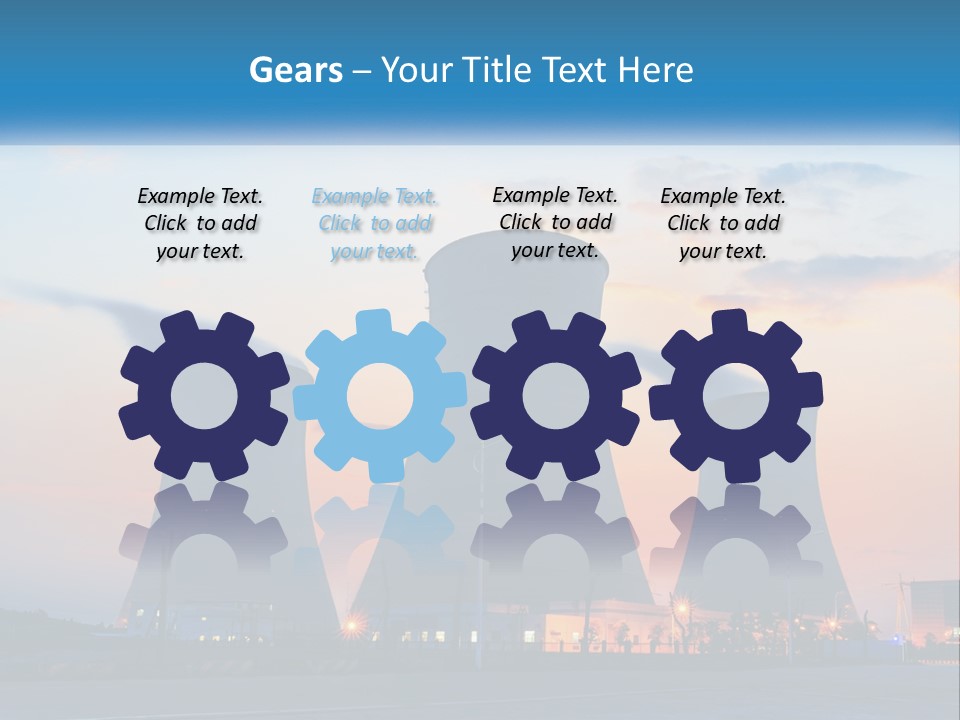 A Power Plant With Smoke Coming Out Of It PowerPoint Template