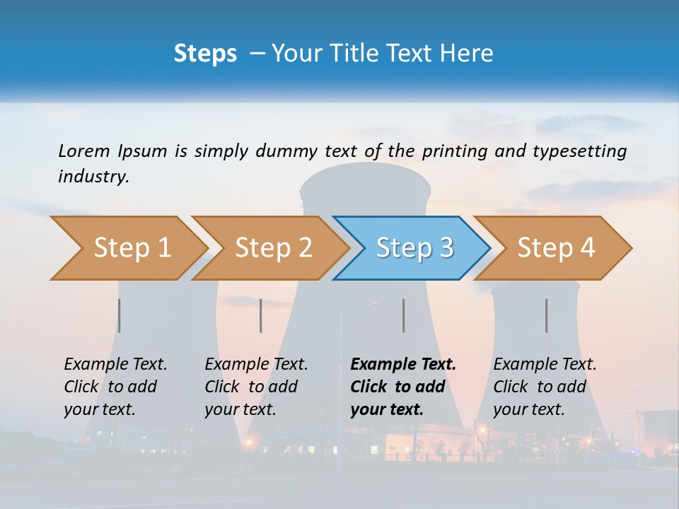 A Power Plant With Smoke Coming Out Of It PowerPoint Template