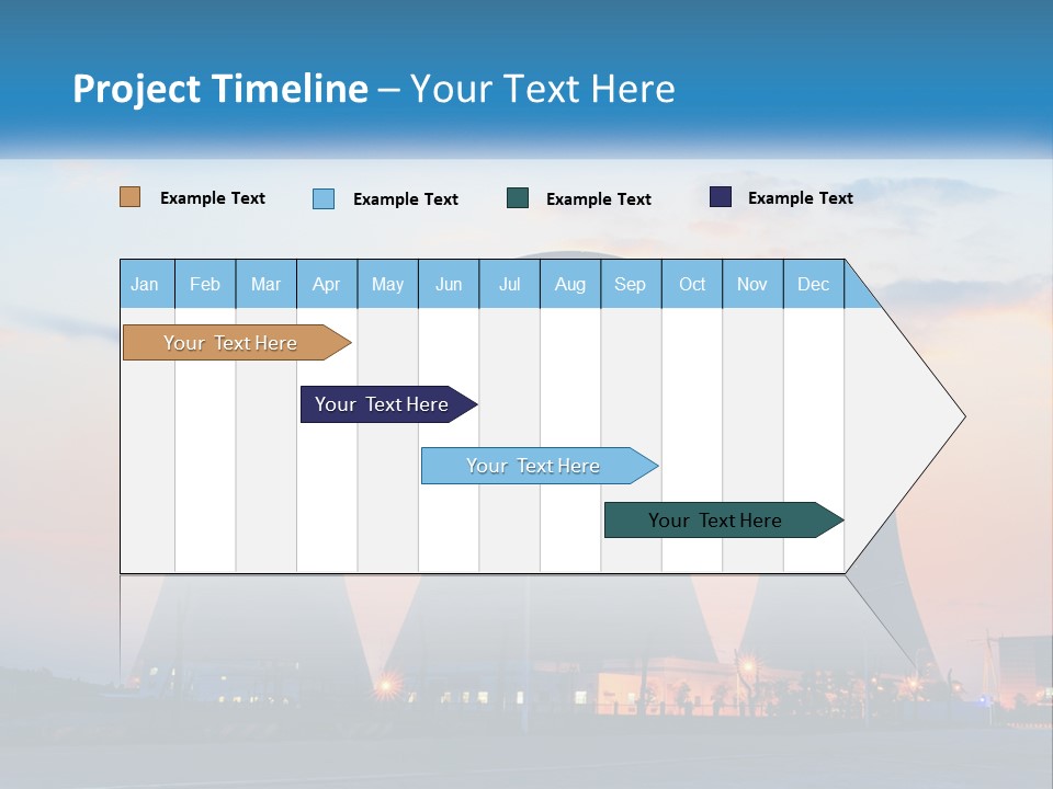 A Power Plant With Smoke Coming Out Of It PowerPoint Template
