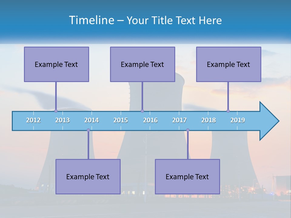 A Power Plant With Smoke Coming Out Of It PowerPoint Template