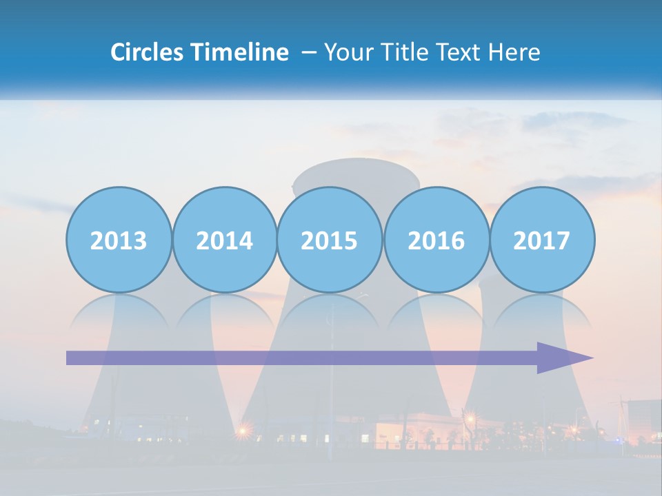 A Power Plant With Smoke Coming Out Of It PowerPoint Template