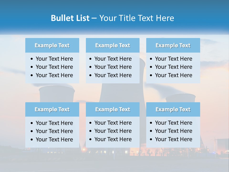 A Power Plant With Smoke Coming Out Of It PowerPoint Template