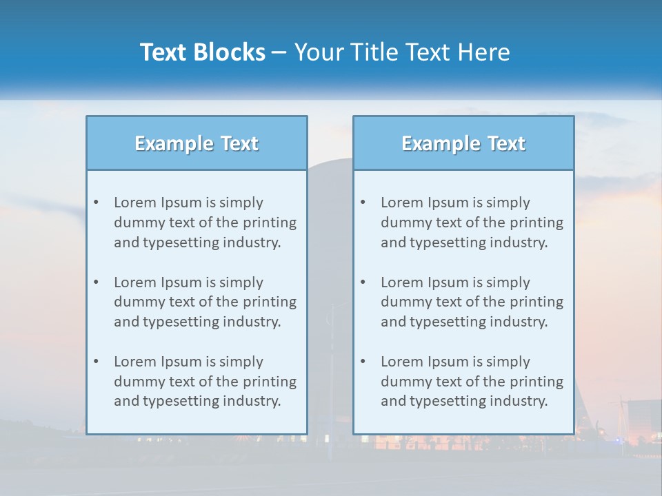 A Power Plant With Smoke Coming Out Of It PowerPoint Template