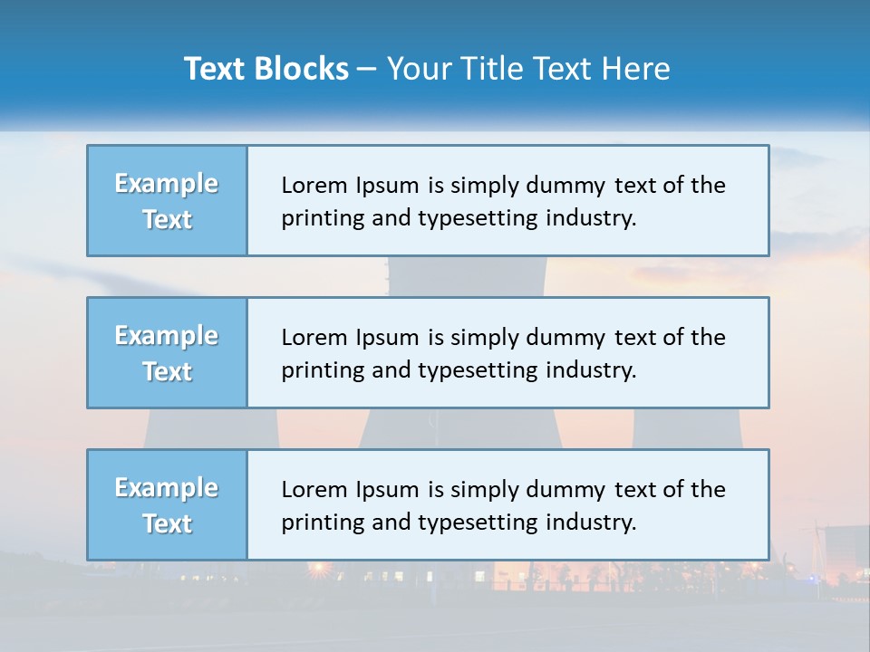 A Power Plant With Smoke Coming Out Of It PowerPoint Template