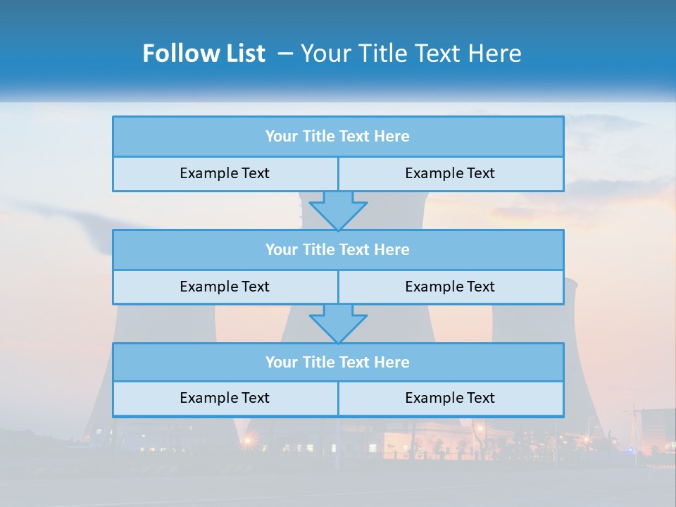 A Power Plant With Smoke Coming Out Of It PowerPoint Template