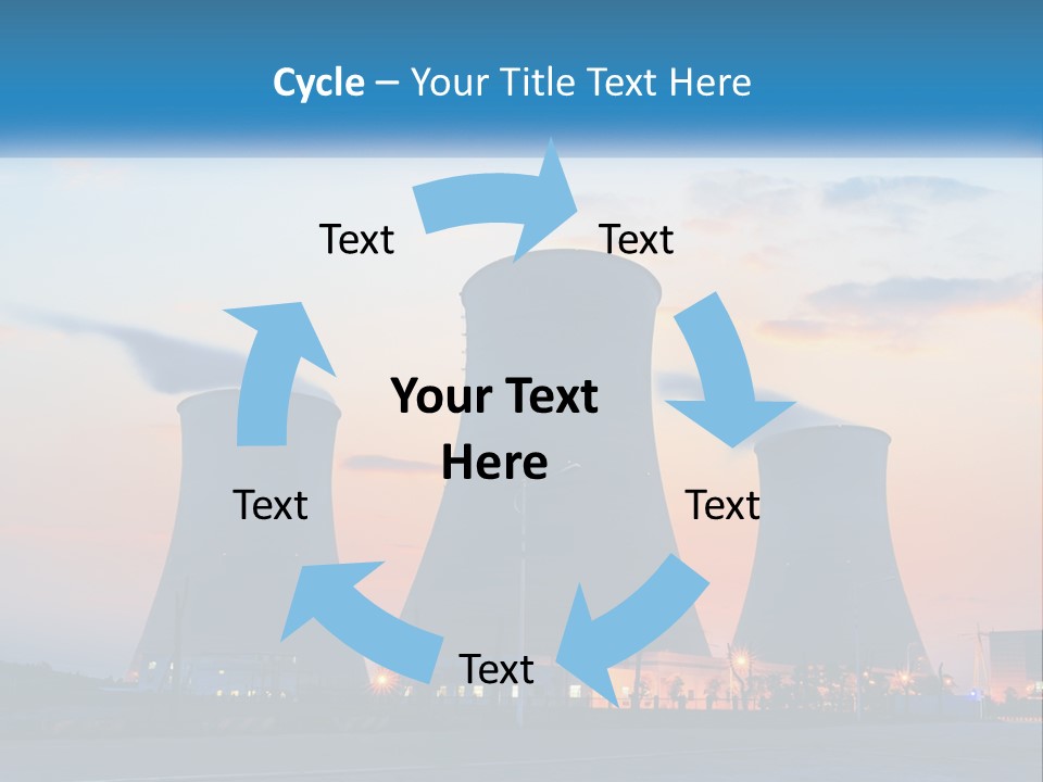 A Power Plant With Smoke Coming Out Of It PowerPoint Template