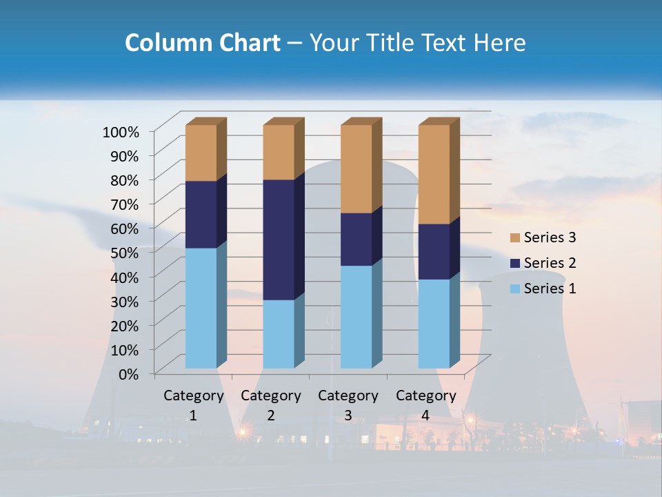 A Power Plant With Smoke Coming Out Of It PowerPoint Template