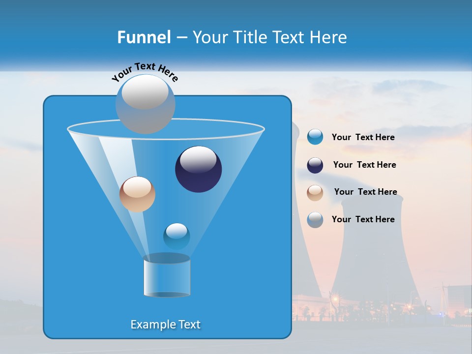 A Power Plant With Smoke Coming Out Of It PowerPoint Template