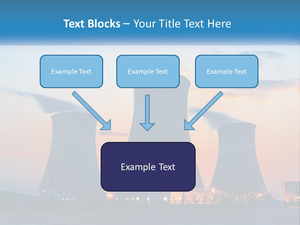 A Power Plant With Smoke Coming Out Of It PowerPoint Template