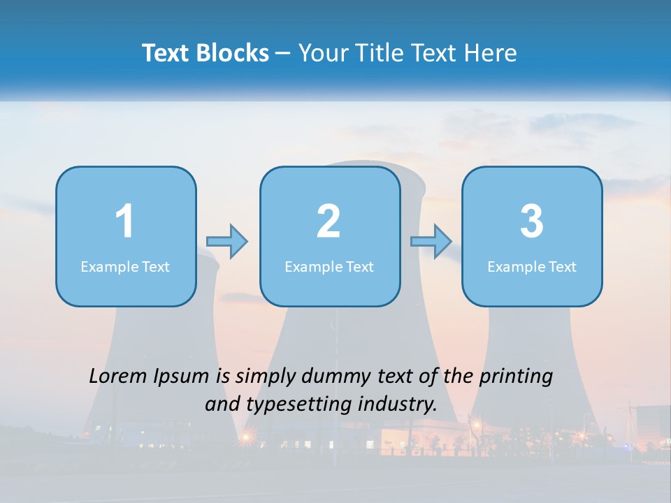 A Power Plant With Smoke Coming Out Of It PowerPoint Template
