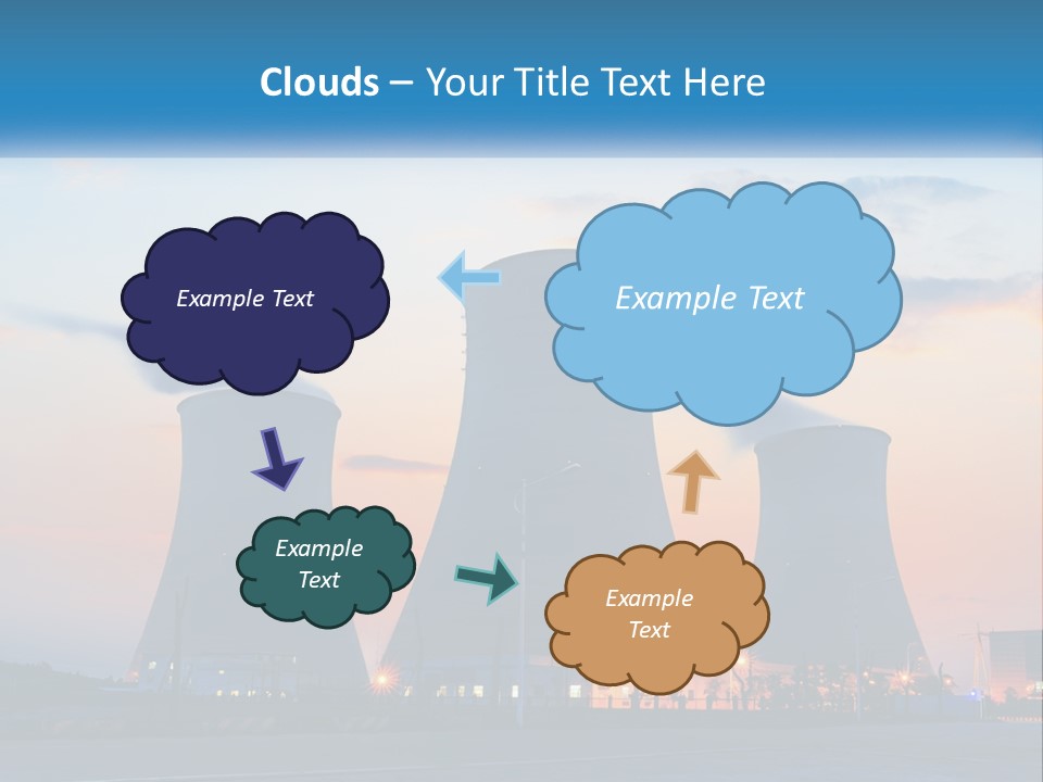 A Power Plant With Smoke Coming Out Of It PowerPoint Template