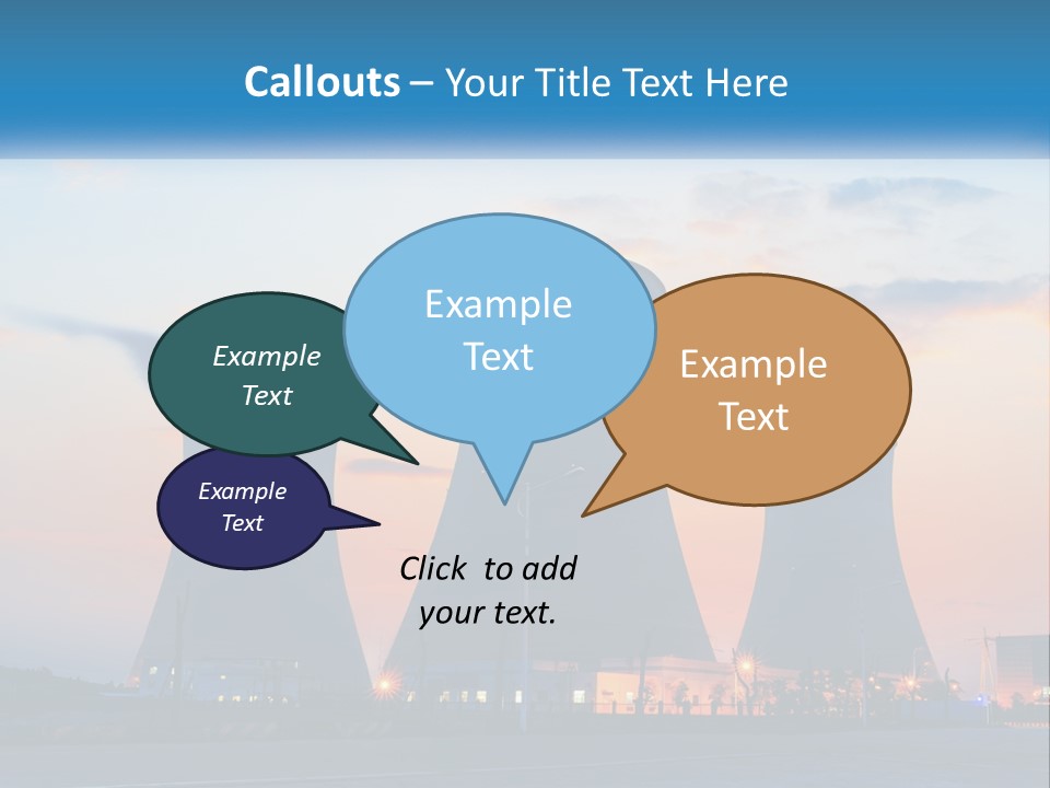 A Power Plant With Smoke Coming Out Of It PowerPoint Template