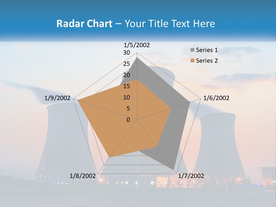 A Power Plant With Smoke Coming Out Of It PowerPoint Template