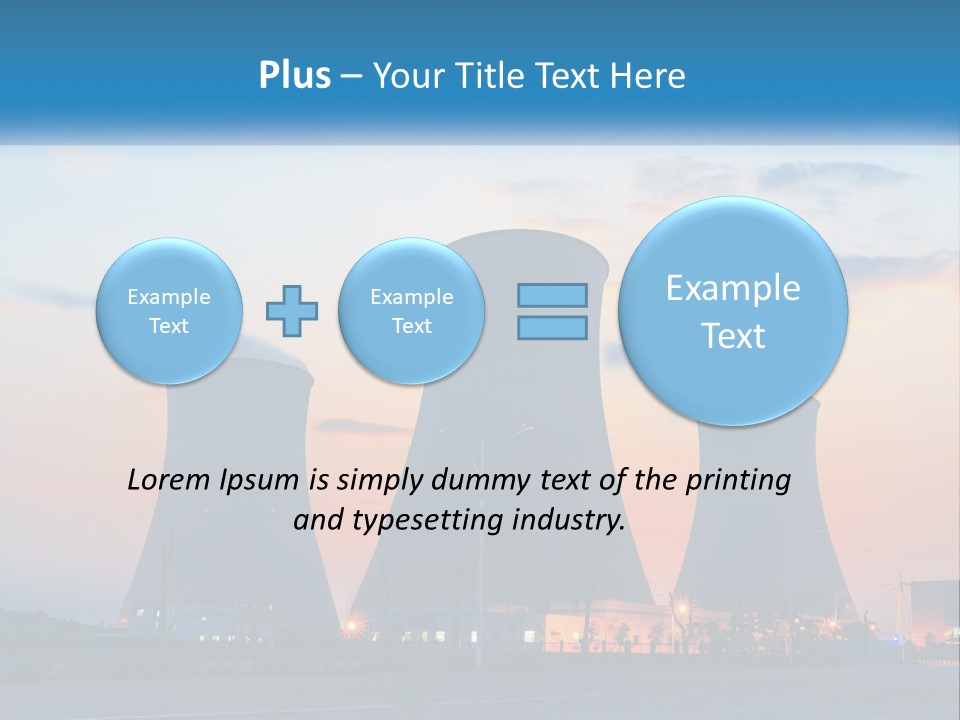 A Power Plant With Smoke Coming Out Of It PowerPoint Template
