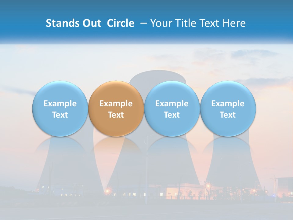 A Power Plant With Smoke Coming Out Of It PowerPoint Template