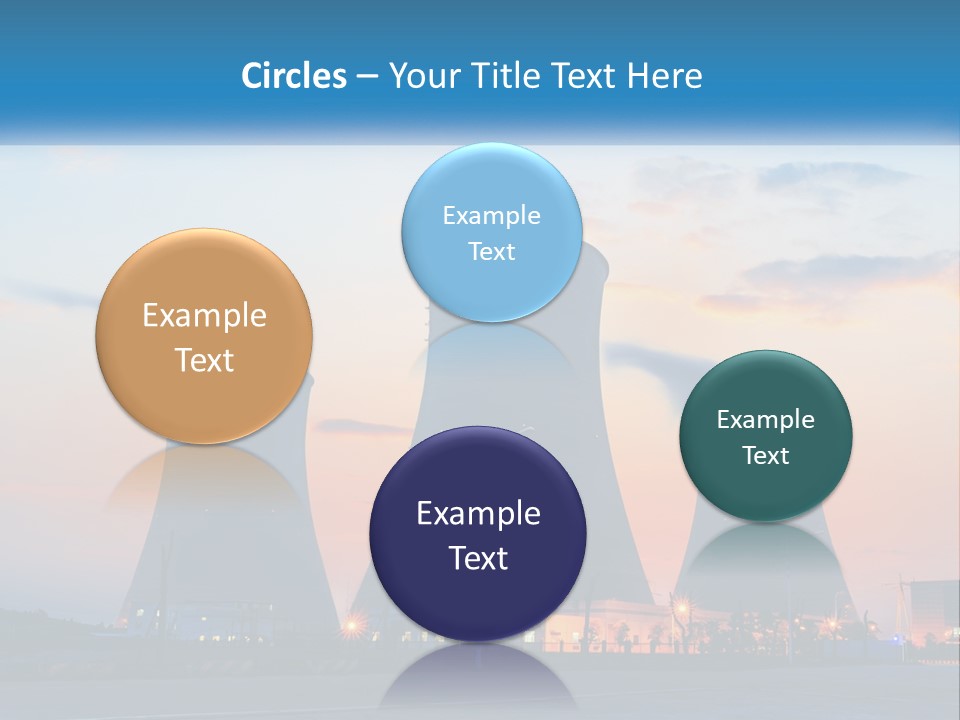 A Power Plant With Smoke Coming Out Of It PowerPoint Template