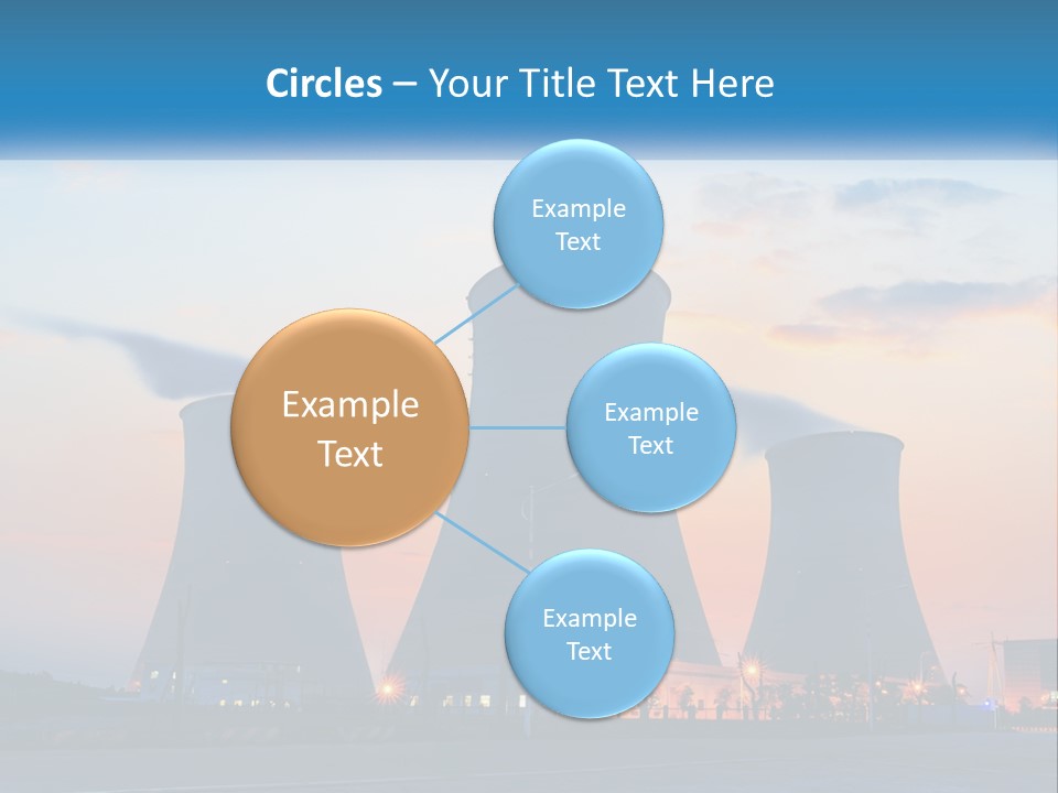 A Power Plant With Smoke Coming Out Of It PowerPoint Template