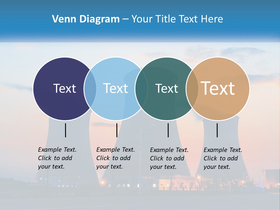 A Power Plant With Smoke Coming Out Of It PowerPoint Template