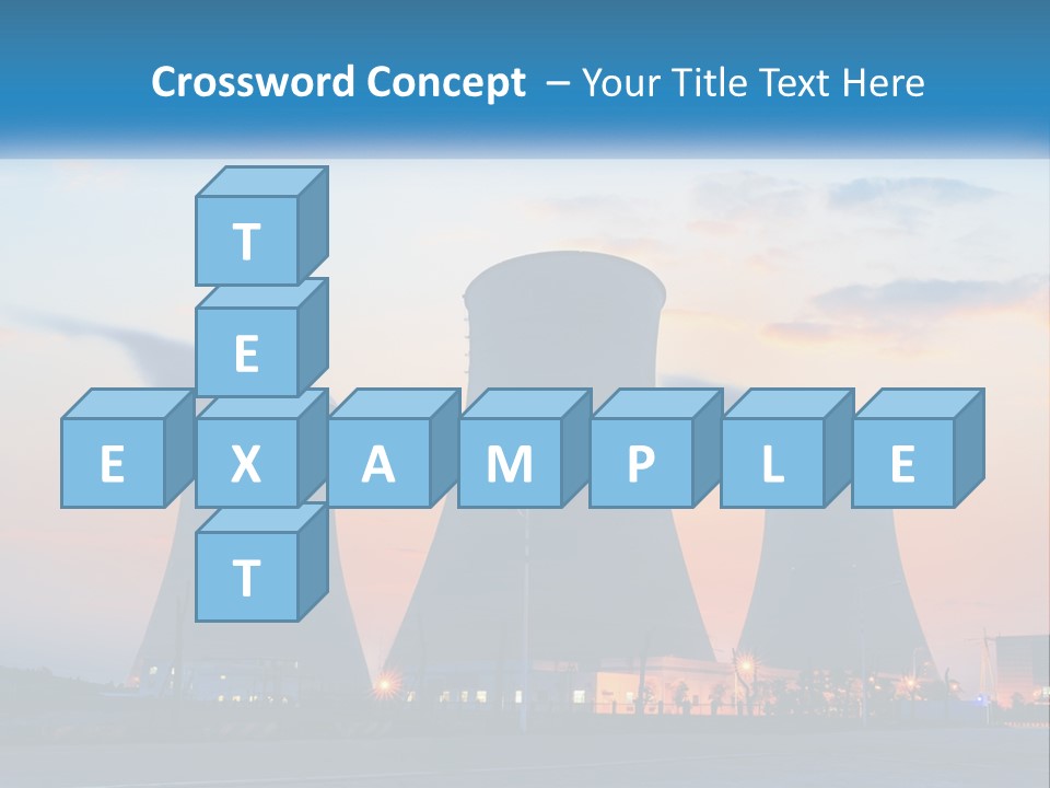 A Power Plant With Smoke Coming Out Of It PowerPoint Template
