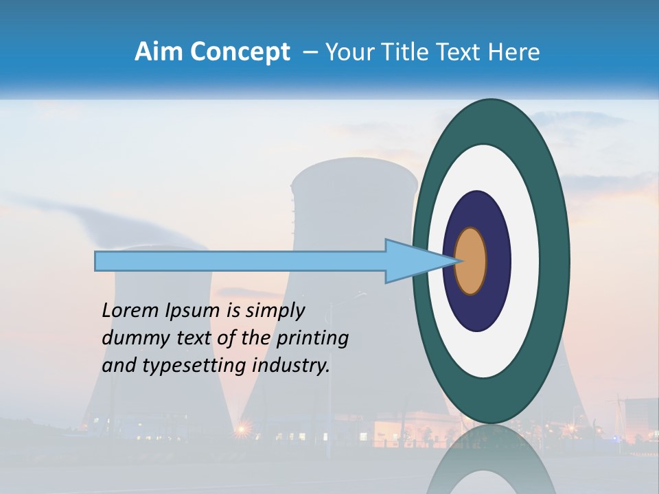 A Power Plant With Smoke Coming Out Of It PowerPoint Template