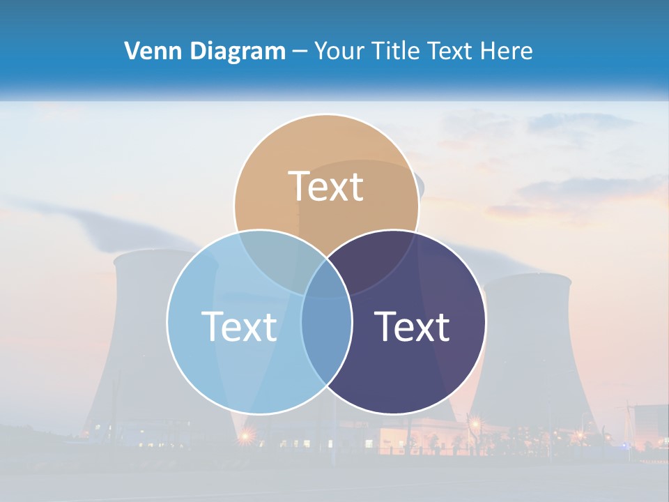 A Power Plant With Smoke Coming Out Of It PowerPoint Template