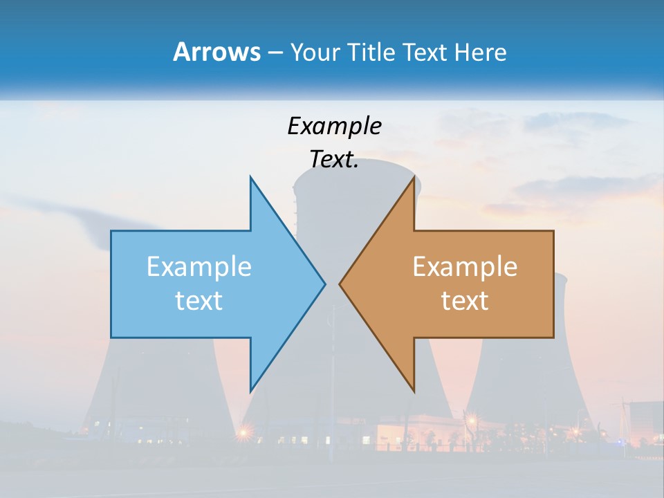 A Power Plant With Smoke Coming Out Of It PowerPoint Template