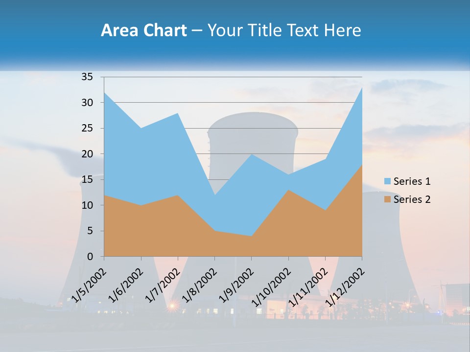 A Power Plant With Smoke Coming Out Of It PowerPoint Template