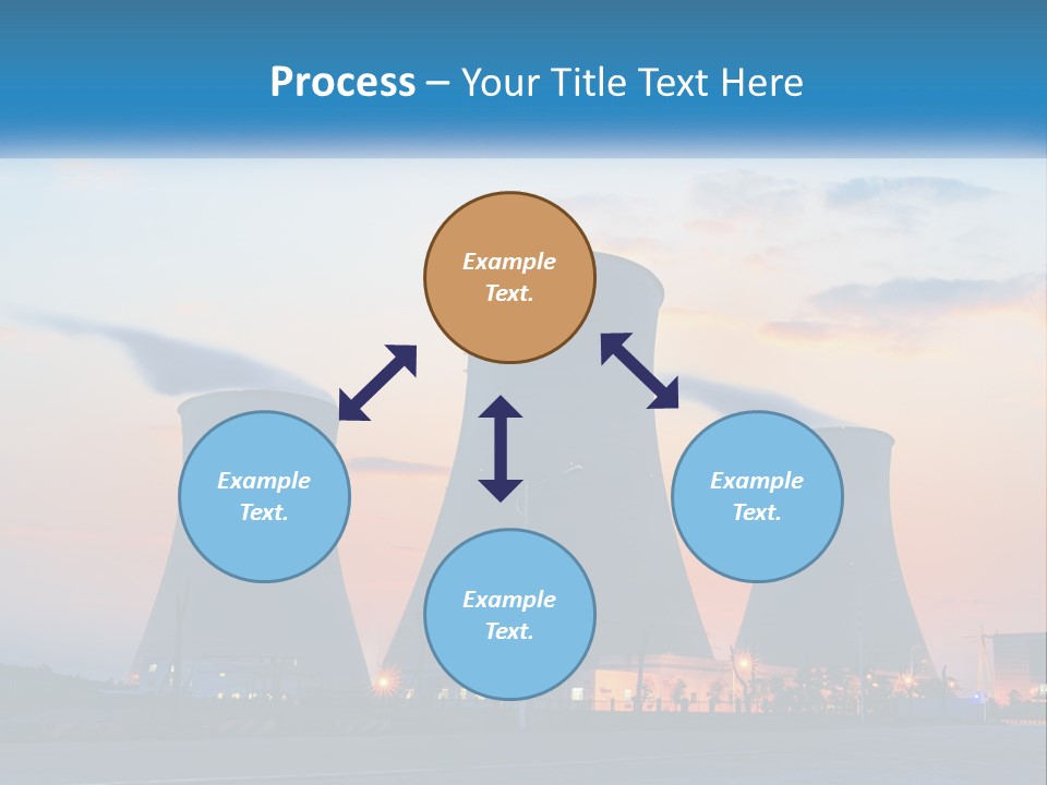 A Power Plant With Smoke Coming Out Of It PowerPoint Template