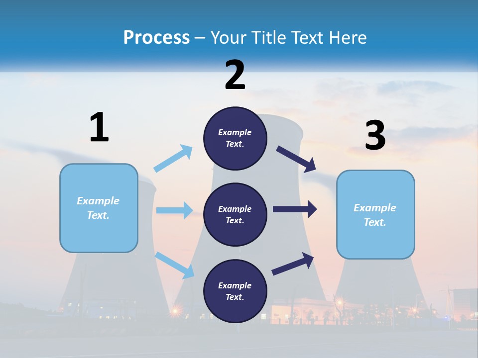 A Power Plant With Smoke Coming Out Of It PowerPoint Template