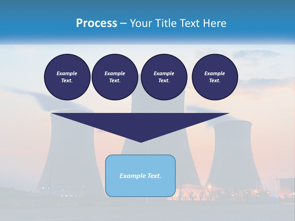 A Power Plant With Smoke Coming Out Of It PowerPoint Template