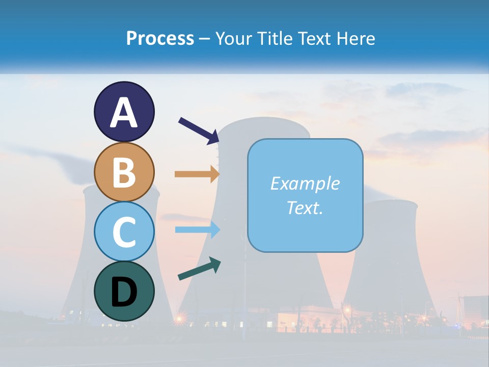 A Power Plant With Smoke Coming Out Of It PowerPoint Template