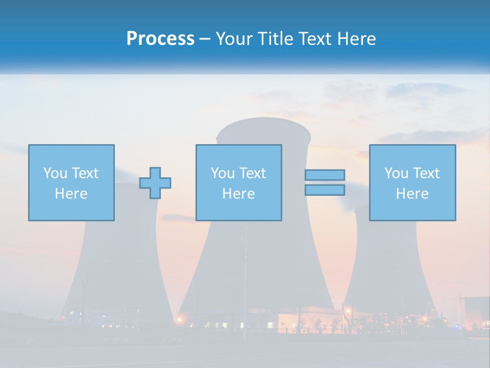 A Power Plant With Smoke Coming Out Of It PowerPoint Template