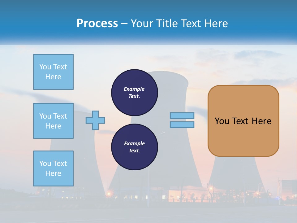 A Power Plant With Smoke Coming Out Of It PowerPoint Template