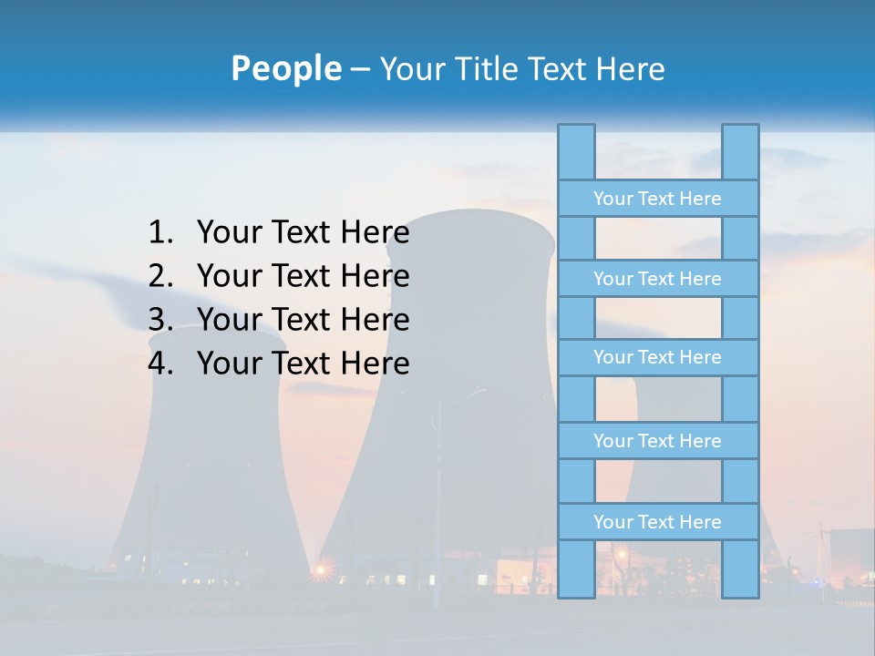 A Power Plant With Smoke Coming Out Of It PowerPoint Template