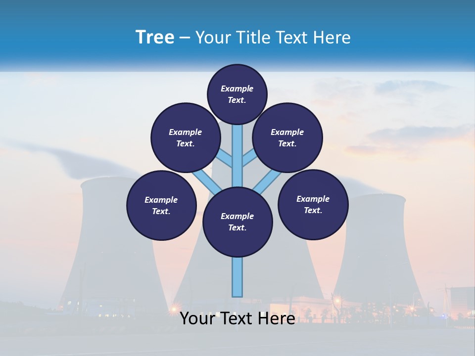 A Power Plant With Smoke Coming Out Of It PowerPoint Template