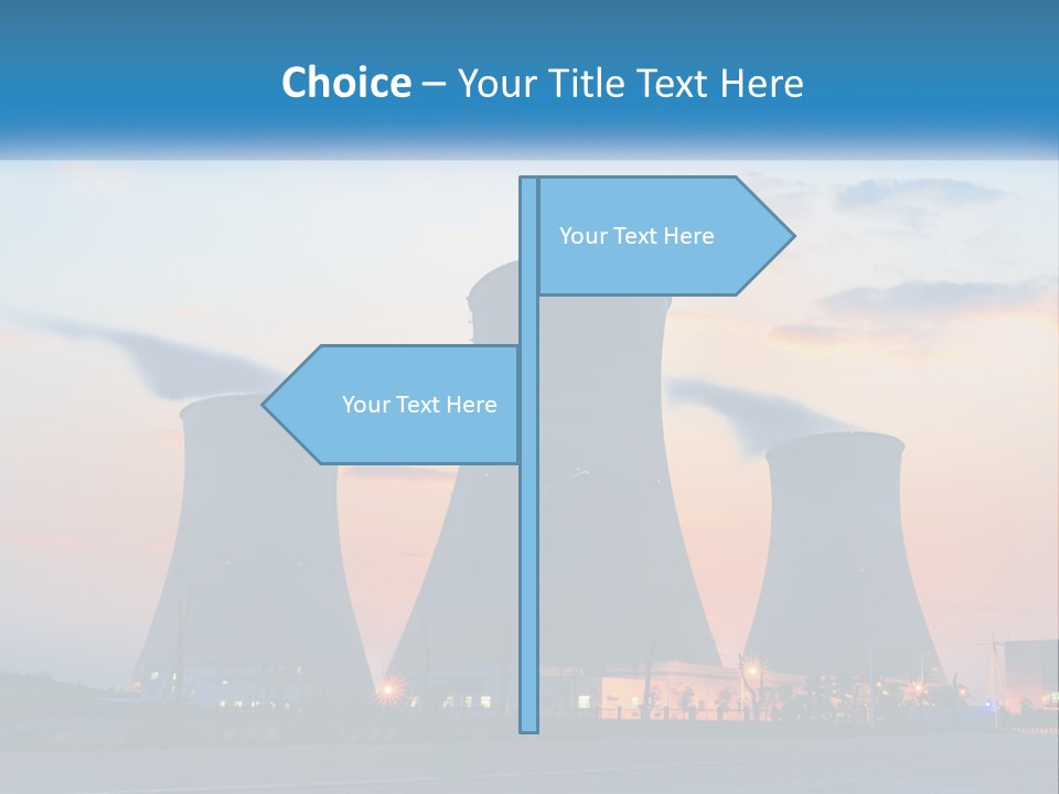 A Power Plant With Smoke Coming Out Of It PowerPoint Template