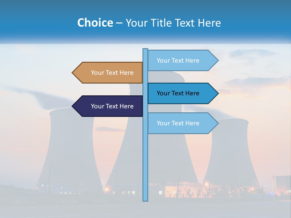A Power Plant With Smoke Coming Out Of It PowerPoint Template