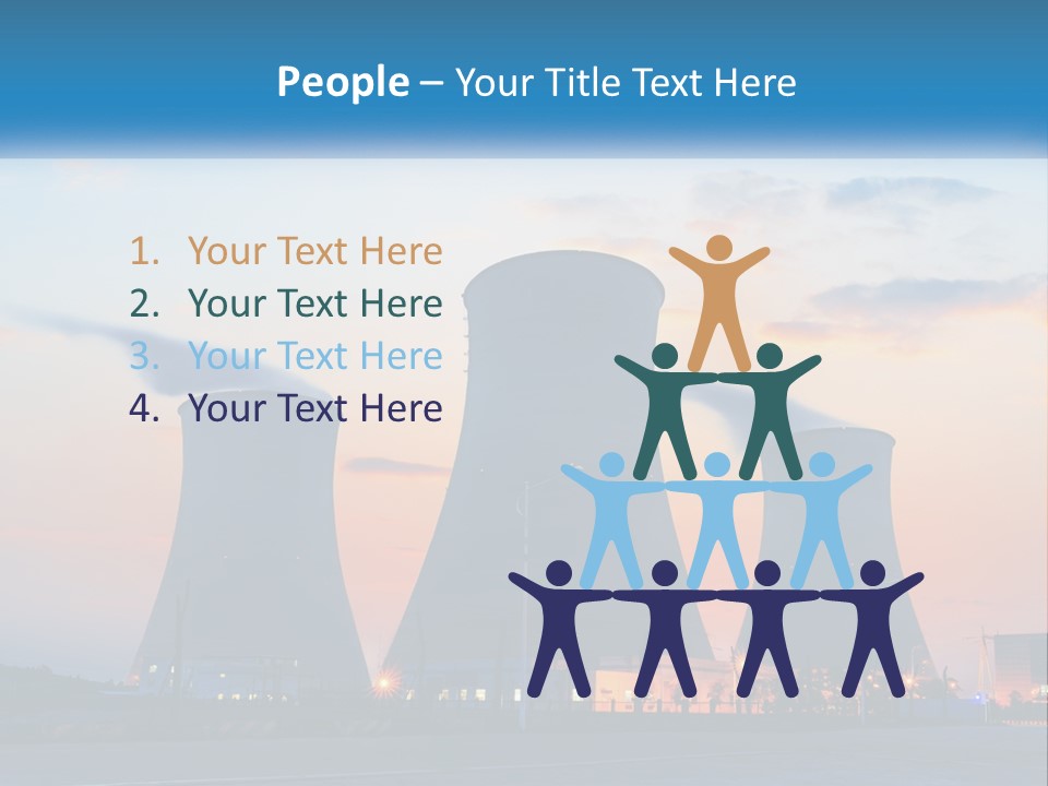 A Power Plant With Smoke Coming Out Of It PowerPoint Template