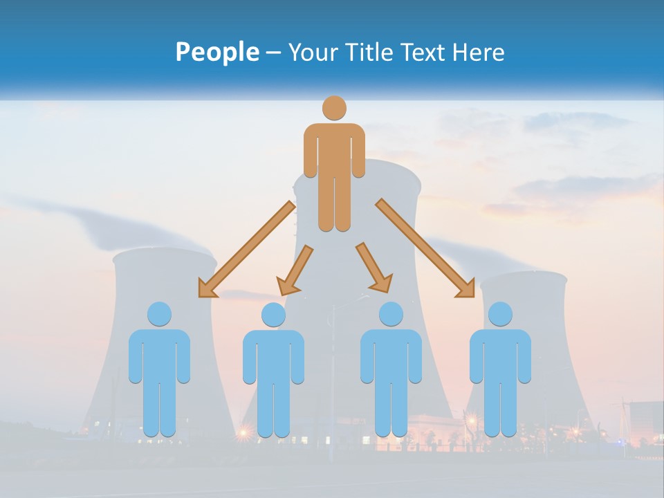 A Power Plant With Smoke Coming Out Of It PowerPoint Template