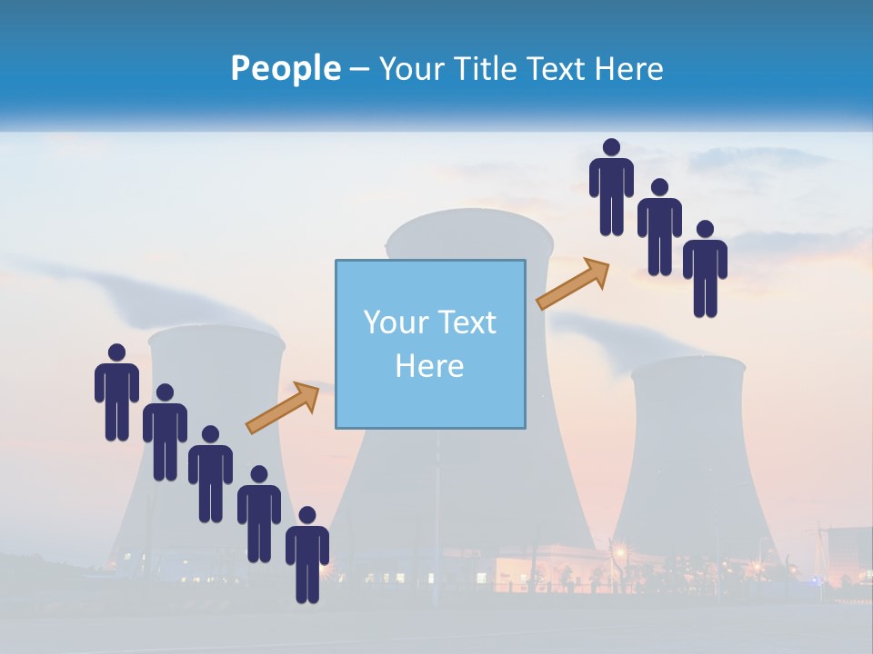 A Power Plant With Smoke Coming Out Of It PowerPoint Template