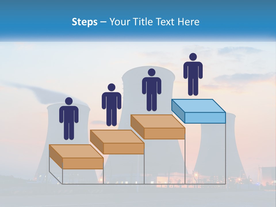 A Power Plant With Smoke Coming Out Of It PowerPoint Template